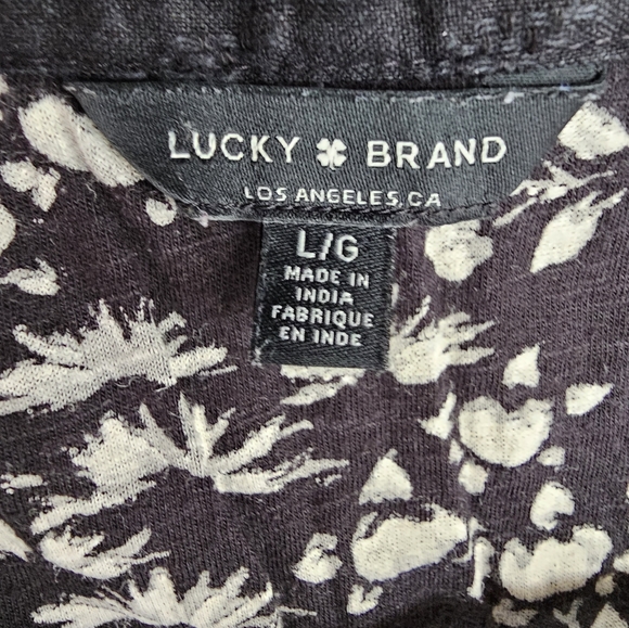 Lucky Brand Blouse Women Large Cotton Blend - Picture 3 of 5